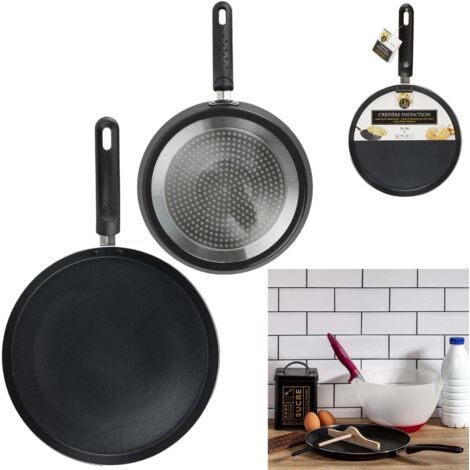 Crêpière En Aluminium "induction" 26cm Noir
