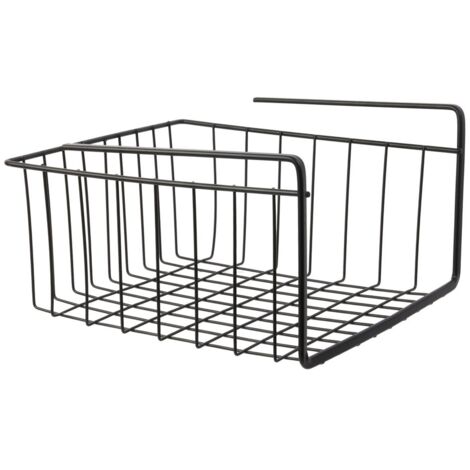 Panier Suspendu Metal Filaire Noir 26x14x26cm