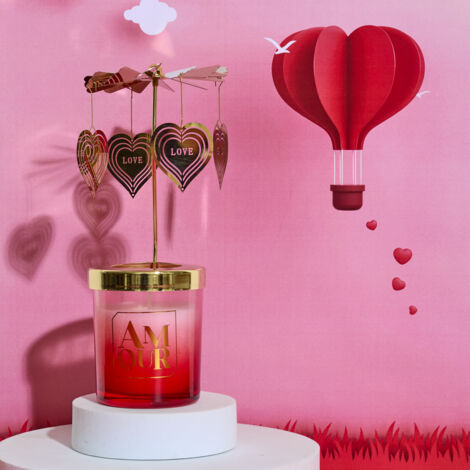 Bougie - THE CONCEPT FACTORY - Carrousel Amour - Parfumée - Rouge (1/2)