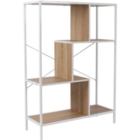Etagere - HOME DECO FACTORY - Edison - Industrielle - Vintage - Marron et Blanc (1/5)