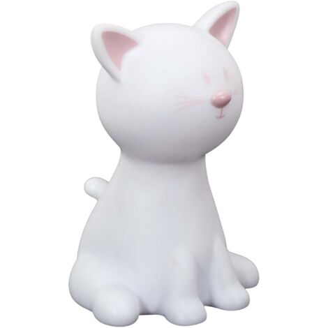 Lampe Veilleuse Enfant Led "chat" 19cm Blanc (1/5)