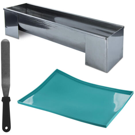 Coffret moule à bûche 30 cm – Plaque à génoise silicone 27x37 cm – Spatule de glaçage – Accessoires pâtisserie professionnels – Lily Cook (1/5)