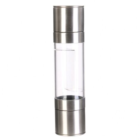 Moulin à poivre et sel manuel - Inox -  D 5,25 cm x H 21,8 cm - Livraison gratuite (1/4)