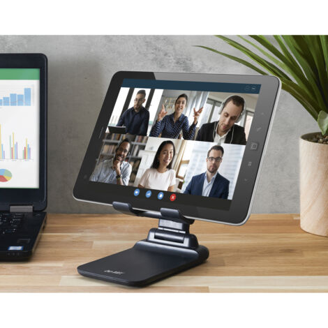 Support Téléphone Tablette - BE MIX - Pliable - Antidérapant - Noir (1/5)