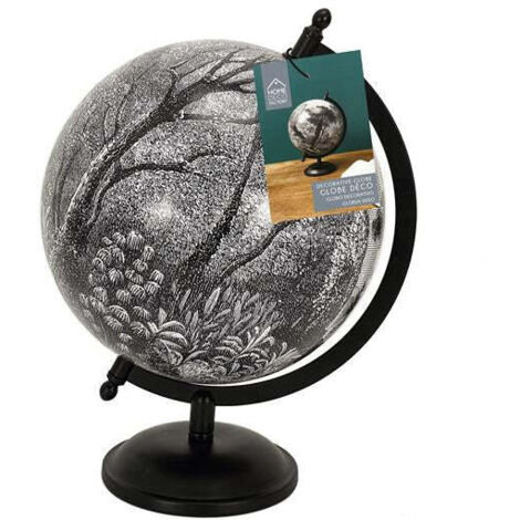 Globe - HOME DECO FACTORY - Black Forest - Déco - Voyage - Noir et Blanc (1/5)