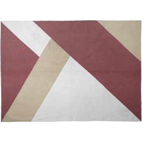 Tapis - HOME DECO FACTORY - Nude Géométrique - Beige et rose (1/5)