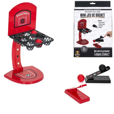 Jeu de Basket de Bureau - MISTER GADGET - Avec Lanceurs - Rouge et Noir (1/5)