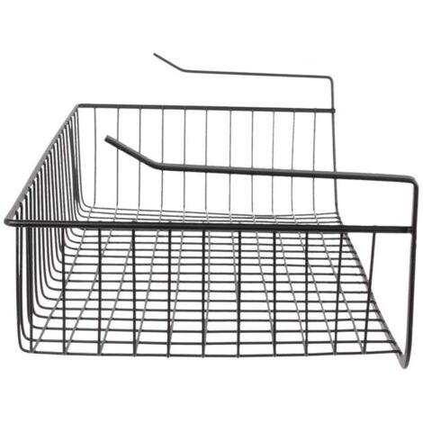 Rockible Panier Organisateur Suspendu Sous Étagère - Métallique Blanc 26x22cm - Cuisine Placard