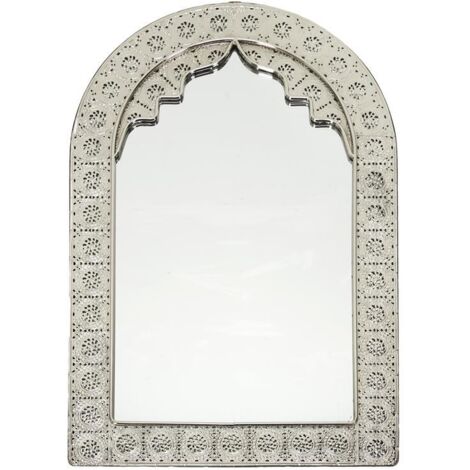 Miroir - HOME DECO FACTORY - Oriental - Métal - Argent (1/5)