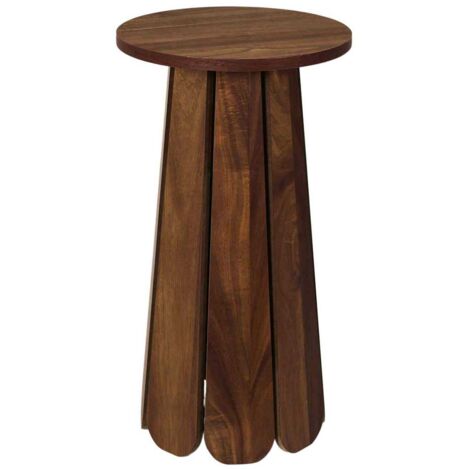 Table d'appoint ronde 55 cm effet bois - VAHINA