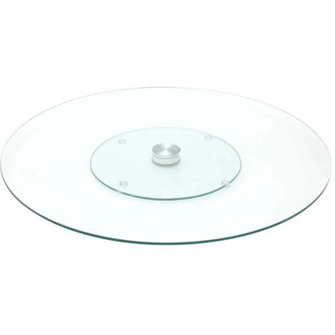Plateau tournant en verre 45,5cm – Rotation 360° – Élégant pour présentation gâteaux et apéritifs – Poids 1,93kg – Saveur Et Degustation
