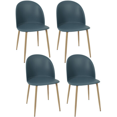 Chaise - HOME DECO FACTORY - Bergen - Scandinave - Ultraconfortable - Bleue (1/5)