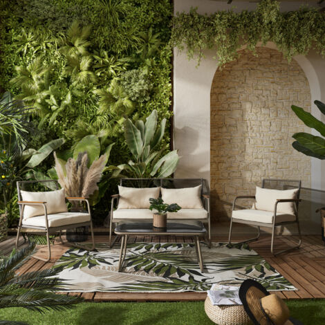 Salon De Jardin Palma Beige 4 Pcs