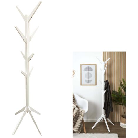 Portemanteau - HOME DECO FACTORY - Arbre Blanc - Bambou - Beige (1/4)