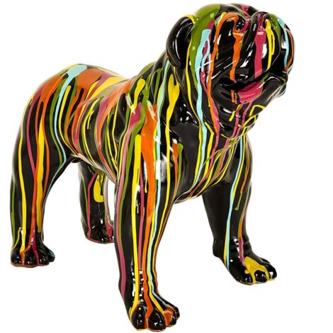 Statue - HOME DECO FACTORY - Molosse - Céramique Colorée - Multicolore (1/5)