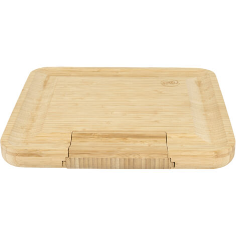 Planche apéro en bambou avec tiroir coulissant et couteaux à fromage inclus Planche apéro en bambou avec tiroir coulissant et couteaux à fromage inclus