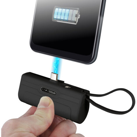 Batterie de Secours BE MIX - 5000 mAh - Double Prise Lightning et USB-C - Blanc (1/5)