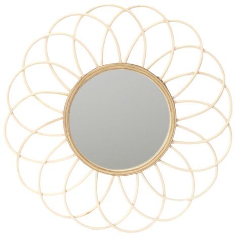 Miroir Rotin Rosace 56cm (1/5)