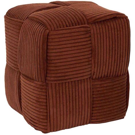 Pouf Cotele Tresse Scott Terracotta