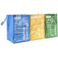 Sac de tri - JE CHERCHE UNE IDEE - Lot de 3 - Plastique