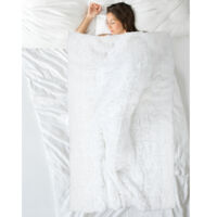 Couverture Pondérée - SENSLY - Fourrure - Ultra Doux - Blanc