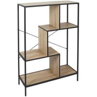 Etagere - Home Deco Factory - Edison - Industriel - Vintage - Noir Et Marron