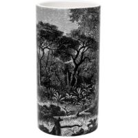 Vase - HOME DECO FACTORY - Cylindrique - Céramique - Noir et Blanc