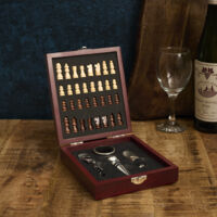 Coffret Vin - Cook Concept - 4 Pièces - échiquer - Marron