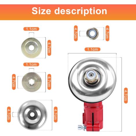 Renvoi D'angle Pour Débroussailleuse 26 Mm - Tête D'engrenage Universelle - Alliage Aluminium & Acier - Rond 9 Dents - 3