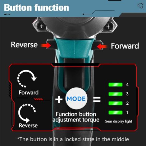 Clé à Chocs Sans Fil 700Nm Compatible Batterie Makita 18V - Moteur Brushless, 4 Vitesses, Mandrin 1/2" - Pour Pneus, Boulons, Sans Batterie - 6