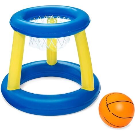 Panier de basket-ball gonflable avec Balle pour piscine, jeu de basket flottant, sports aquatiques, famille, amis, diamètre 61 cm
