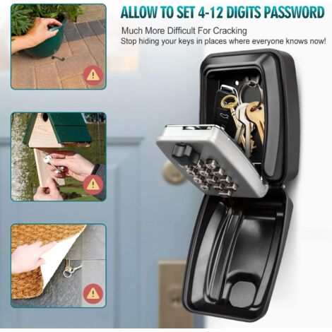 Chas Bete Porte Clef Mural En Bois, Boite A Clefs Murale Decorative, Organisateur Mural Vintage