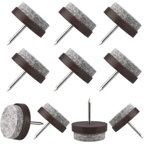 50 pièces Patins en Feutre Chaise 21MM Patins de Chaise en Feutre Patins de Meubles Patins de Meubles Patins de Meubles avec Clou Patins en Feutre Ronds Patins en Feutre Patins Patins