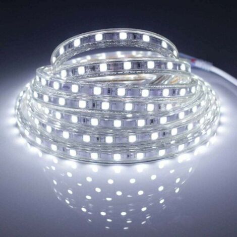 GlobalTone Ensemble Complet de Rubans de Lumières LED Blanc Froid IP65 5050 60 LEDS/M