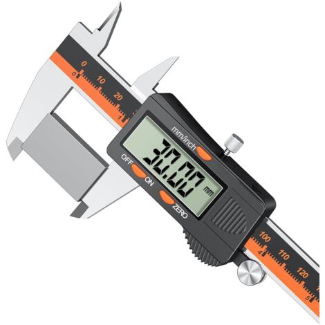 Pied à Coulisse Numérique, 150 mm Micromètre Electronique Pied à Coulisse, Outils de Mesure Pied à Coulisse Avec Conversion MM/Pouce Haute Précision