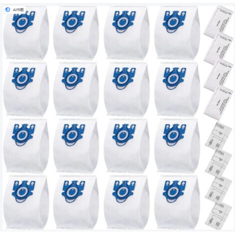 Lot de 24 aspirateu sac pour ,Un matériau durable améliore la qualité de l'air Miele Gn 3D Classic C1 Complete C2 C3, S227, S400i, S600, S800 Airclean sacs à poussière remplacer sac à poussière (1/5)