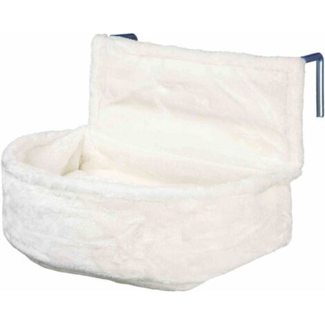 Sac Douillet pour radiateur pour Chats - Peluche Poil Court - Coussin réversible - Cadre métallique Solide - Support réglable - 47 × 49 × 38 cm (1/5)
