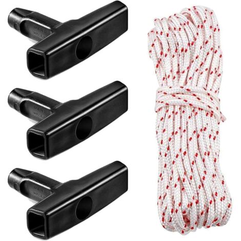 Corde de démarrage, 10 m, 3,0 mm, avec 3 poignées de démarrage, pour tondeuse, tronçonneuse, coupe-bordure, coupe-bordure, pièces de moteur (1/5)