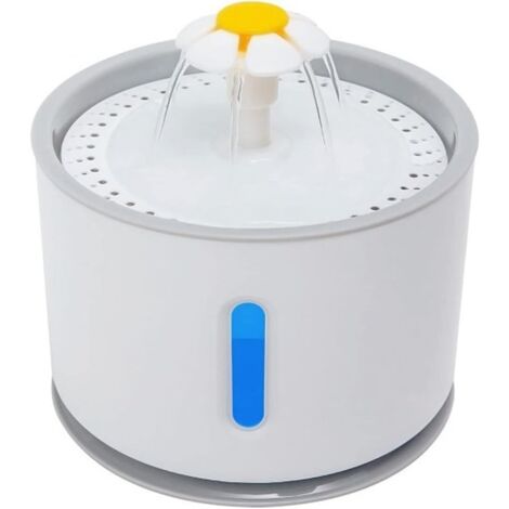Fontaine à eau automatique USB pour chat avec éclairage LED, lot de 5 filtres, abreuvoir silencieux pour chiens et chats, distributeur d'eau pour animaux de compagnie