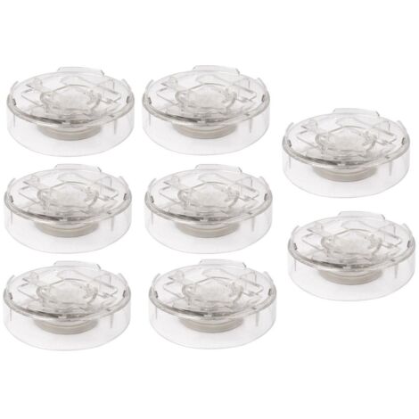 8 Pacs Transparent Lit Rehausseurs/Bed Riser/Rehausseurs de Meuble/Pieds de Meubles, Permettent à Raccorder Librement pour Ajouter la Hauteur Vous Voulez ( Rond)