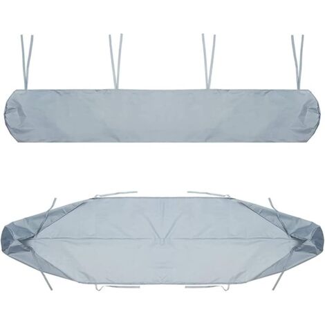 Housse de Auvent Jardin Protection, BâChe Sac de Rangement 420D Oxford Contre Les UV Anti-poussière étanche Contre la Neige et la Pluie en Hiver, pour Canopy Shelter De Terrasse Meubles (Gris, 4M)
