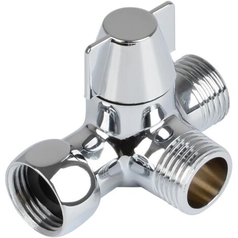 D'Inversion De Douche Vanne de Distribution d'eau à trois voies, interrupteur de connexion de douche, vanne de dérivation, distributeur d'eau de douche, accessoires de salle de bains, 1/2