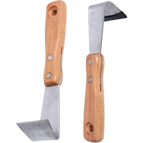 Grattoir à Écorce Manuel 2Pcs - Houe de Jardin Outil Jardinage Précis pour Enlever Pourriture d'Arbre et Mauvaises Terrasse pour Jardins et Allées