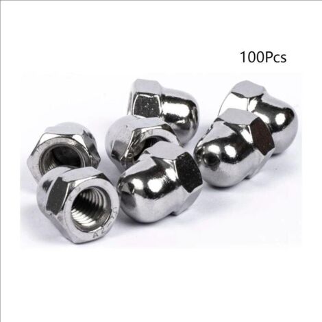 100 Pièces écrou Borgne en Acier Inoxydable, Kit D'assortiment de Capuchons Hexagonaux M3(316) (1/5)