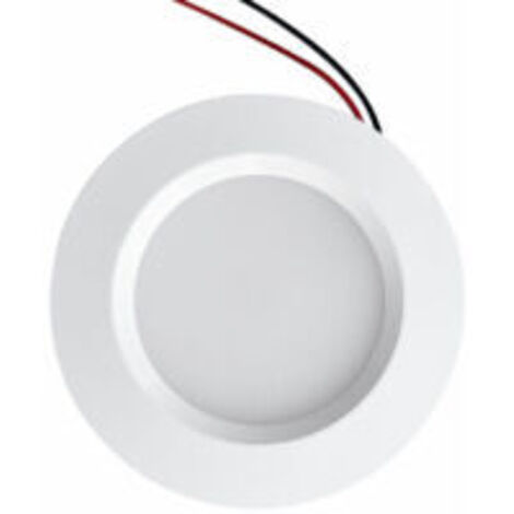 Mini Spot LED Encastrable perçage 55mm diamètre 68mm Compact 3W DC12V étanche IP54 Salle de bain, cuisine, meubles (Aluminium, Blanc Naturel 4000K) [Classe énergétique E]