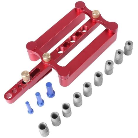 Gabarit de cheville auto-centrant, pour chevilles métriques 6/8/10 mm, perçage précis, accessoires de gabarit, outil de travail du bois (1/5)
