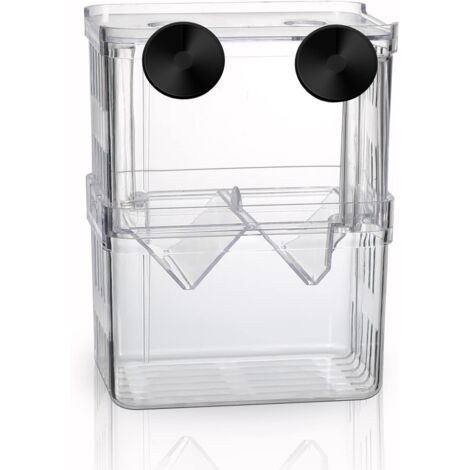 Boîte d'élevage pour Aquarium, Boîte d'isolation pour Aquarium avec Compartiment Isolant, Accessoires pour Petits Poissons, crevettes, Poissons-Clowns, guppys (1/5)
