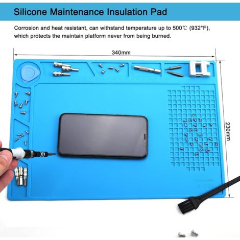 WiMas Tapis de soudage 500 ℃ en silicone résistant à la chaleur WiMas Tapis de soudage 500 ℃ en silicone résistant à la chaleur