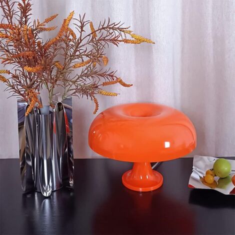 Lampe De Table Champignon LED à Poser Design Orange Style Vintage Année 60 70 LED Alimenté Par USB Lumière Décoration Intérieur Eclairage Chambre à Coucher Lampe à Poser - Décoration