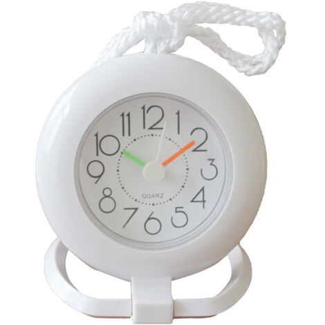 Étanche horloge murale salle de bain horloge salle de bain horloge cuisine horloge douche horloge ventouse horloge avec anneau de serviette